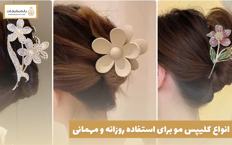 انواع کلیپس مو برای استفاده روزانه و مهمانی