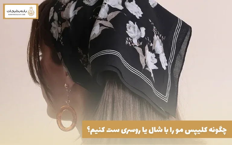 چگونه کلیپس مو را با شال یا روسری ست کنیم؟